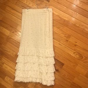 Zadie B’s cream ruffle skirt